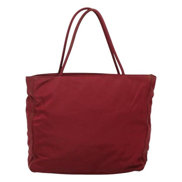 PRADA Tote Bag Nylon Red Auth MY293 - Picture 2 of 16